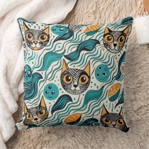 Beautyful Cats Collection Design Kissen Throw Pillow