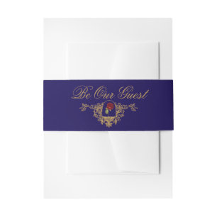 Beauty's Red Rose Invitation Belly Band