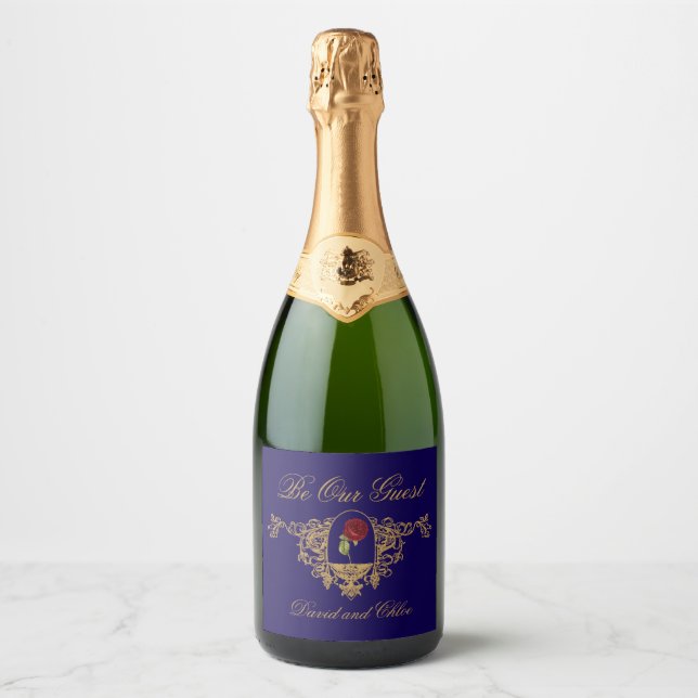 Beauty's Red Rose Sparkling Wine Label (Front)