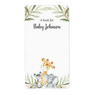 Beaux animaux safari baby shower étiquettes autoco