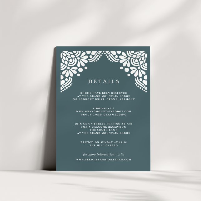 Beaux Arts Guest Information Card | Spruce (Creator Uploaded)