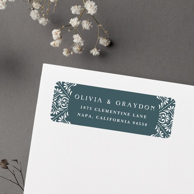 Beaux Arts Return Address Label | Spruce (Creator Uploaded)