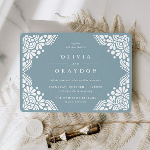 Beaux Arts Wedding Invitation   Tourmaline