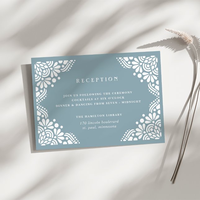 Beaux Arts Wedding Reception Card | Tourmaline (Creator Uploaded)