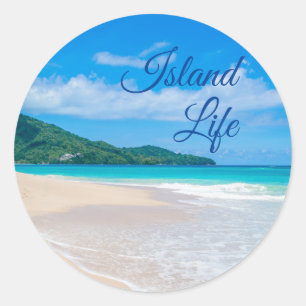 Beaux autocollants de la vie d'île