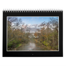Beaux calendrier mensuel du comté de Miami Ohio