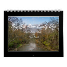 Beaux calendrier mensuel du comté de Miami Ohio