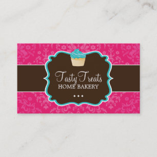 Beaux cartes de visite de petit gâteau de damass