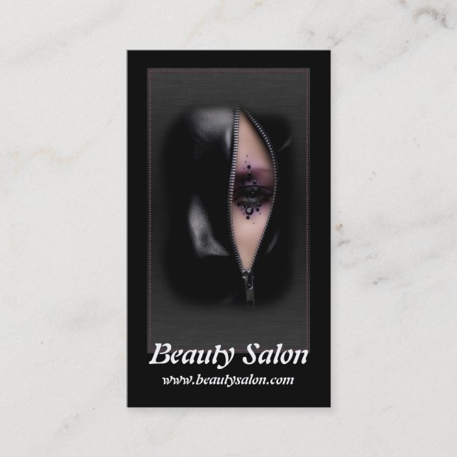 Beaux cartes de visite de salon de beauté de la (Devant)