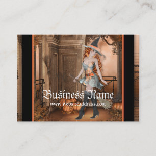 Beaux cartes de visite d'imaginaire de la sorcièr