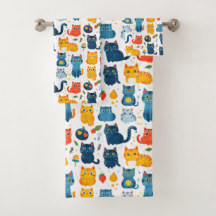 Beaux chats kawaii, jouer avec des jouets blanc ba