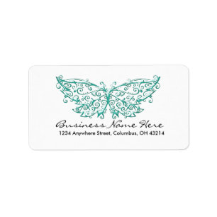 Beaux étiquettes de adresse de papillon de