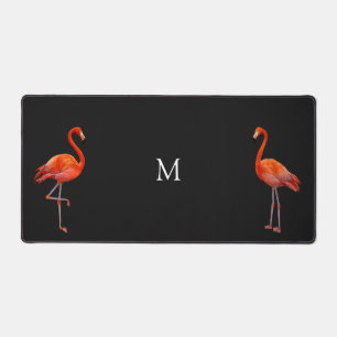 Beaux Flamants Roses & Monogramme