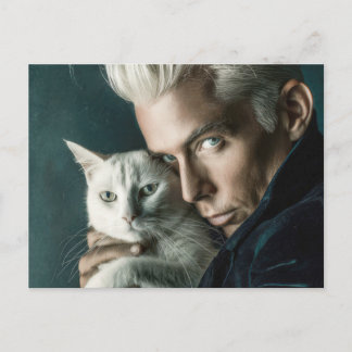 Beaux Hommes & Cartes d'Art de Chats