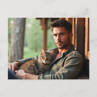 Beaux Hommes & Cartes d'Art de Chats