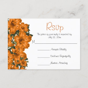 Beaux lis oranges de fleur - épouser RSVP