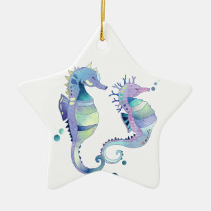 Beaux ornements d'animal d'hippocampes