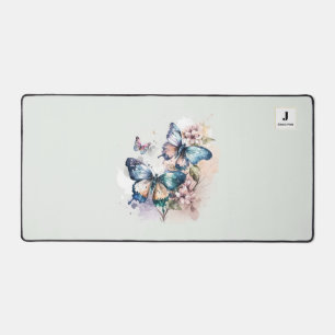 Beaux papillons et fleurs Monogramme