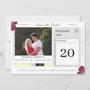 Beaux Rose catholique Enregistrer la carte de date