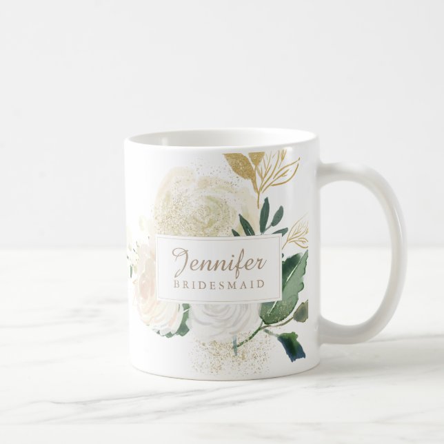 Beaux roses pour aquarelle avec la tasse de (Droite)