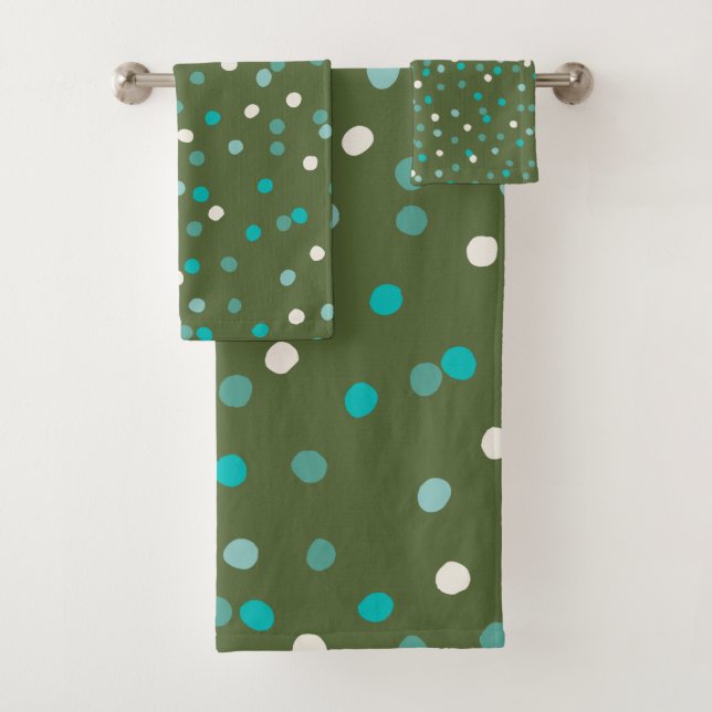 Beaux spots Pois d'hiver en vert et Turquoise (En situation)