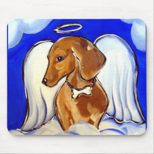"Beaux Tapis de Souris Angel Dachshund"