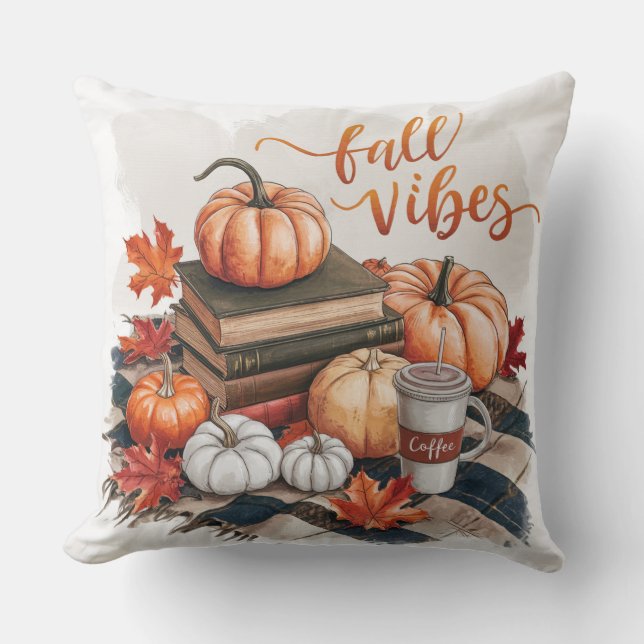 Beaux vibes d'automne Coussin de lancer (Recto)