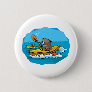 Beaver 2 Inch Round Button