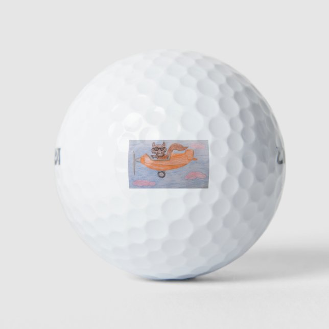 Beaver 🦫 Airplane ✈️ Pilot Golf Balls (Front)