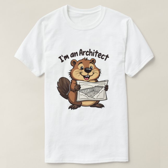 Beaver Architect – Dam Builder T-Shirt (Design Front)
