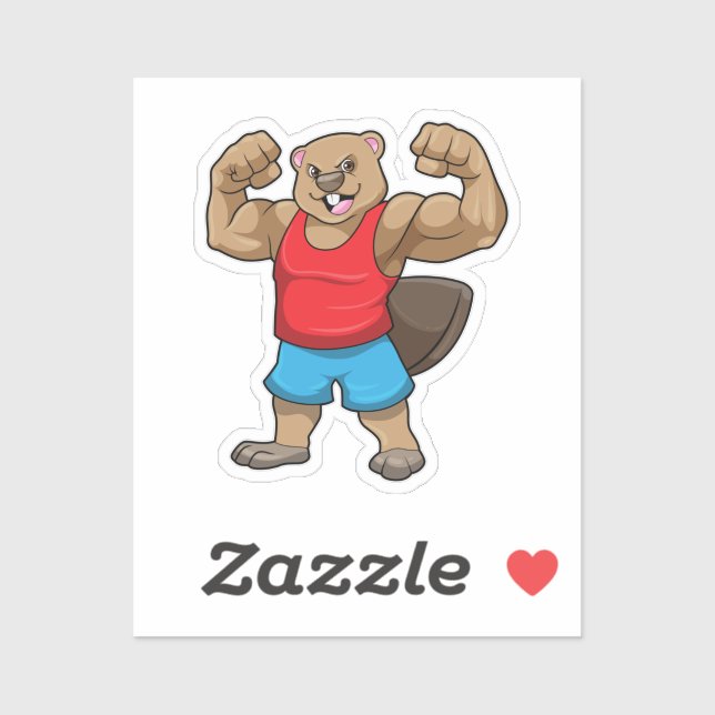 Beaver as Bodybuilder with big Upper arms (Sheet)