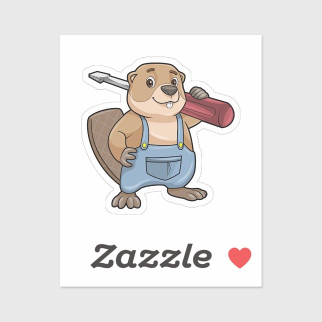Beaver as Craftsman with Wrench (Sheet)