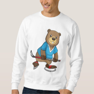 Beaver at Ice hockey with Ice hockey stick Sweatshirt