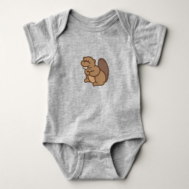 Beaver Baby Bodysuit (Front)