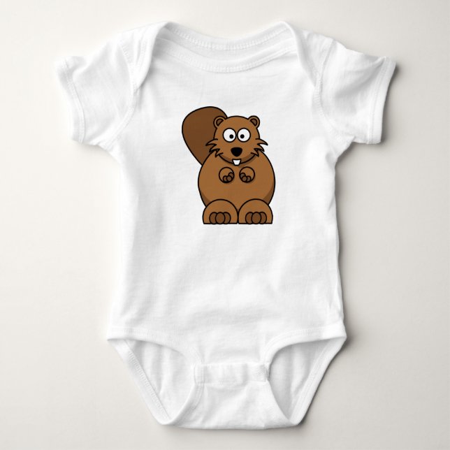 Beaver Baby Bodysuit (Front)