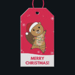 Beaver Cheerful Christmas Winter Animals Beavers G Gift Tags<br><div class="desc">The beaver at Christmas with fairy lights. Funny animals with gifts and snow for the holidays. Also funny for Christmas in July. Beavers are cute animals and perfect for Christmas.</div>