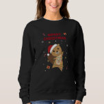 Beaver Cheerful Christmas Winter Animals Beavers Sweatshirt<br><div class="desc">The beaver at Christmas with fairy lights. Funny animals with gifts and snow for the holidays. Also funny for Christmas in July. Beavers are cute animals and perfect for Christmas.</div>