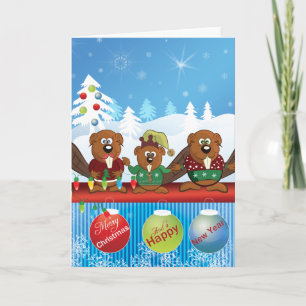 beaver christmas card
