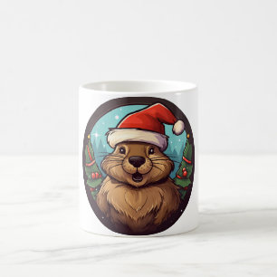 Beaver Christmas Coffee Mug