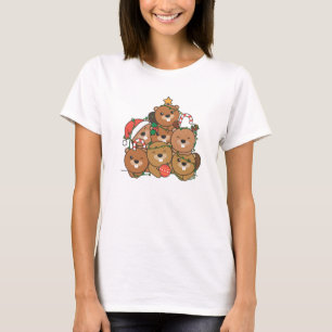 Beaver Christmas Tree Funny Animal Christmas T-Shirt