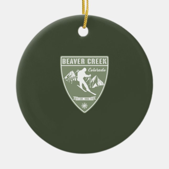 Beaver Creek Colorado Ceramic Ornament (Front)