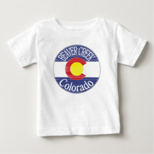 Beaver Creek Colorado circle flag baby tee