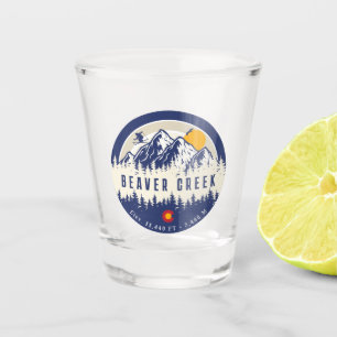 Beaver Creek Colorado Flag Mountain Ski Souvenir Shot Glass