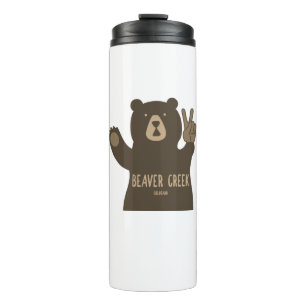 Beaver Creek Colorado Peace Bear Thermal Tumbler