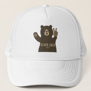 Beaver Creek Colorado Peace Bear Trucker Hat