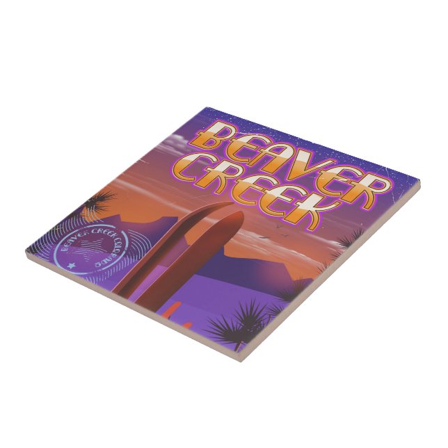 Beaver creek Colorado ski poster Tile (Side)