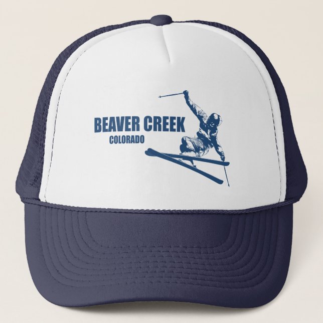 Beaver Creek Colorado Skier Trucker Hat (Front)