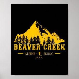 Beaver Creek Colorado Usa Ski Resort Alpine Skiing Poster