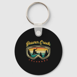 Beaver creek colorado vintage colour snowboard keychain