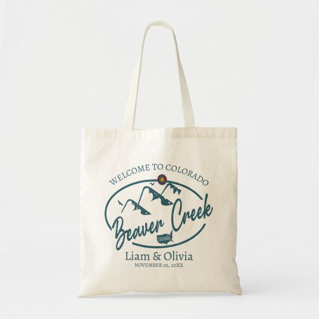 Beaver Creek Colorado Wedding Welcome Tote Bag (Front)